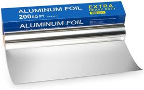 img 1 attached to 🔥 Premium Extra Strength Aluminum Foil for Grilling - 200 SQ FT (15 inches x 160 feet) - 30% Thicker Than Standard Heavy Duty Tin Foil