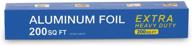🔥 premium extra strength aluminum foil for grilling - 200 sq ft (15 inches x 160 feet) - 30% thicker than standard heavy duty tin foil logo