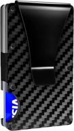 jyhf rfid wallets for men – stylish and secure carbon fiber minimalist slim wallet with money clip and card holder logo