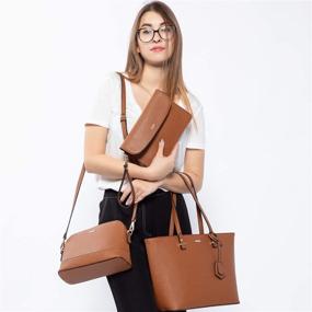 img 3 attached to Stylish Handbags: Women's Shoulder Satchel Purse with Matching Wallet - Perfect Satchels for Fashionable Women