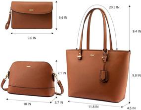 img 2 attached to Stylish Handbags: Women's Shoulder Satchel Purse with Matching Wallet - Perfect Satchels for Fashionable Women