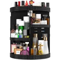 hemtroy rotating makeup organizer 360 degree: versatile 7-layer vanity organizer for cosmetics, perfume & more - black логотип