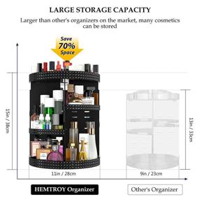 img 3 attached to HEMTROY Rotating Makeup Organizer 360 Degree: Versatile 7-Layer Vanity Organizer for Cosmetics, Perfume & More - Black