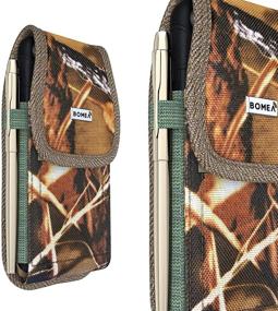 img 1 attached to 📱 BOMEA Belt Case Designed for iPhone 13 Pro, 13, 12 Pro, 12, iPhone 11, XR - Rugged Nylon Phone Pouch with Belt Clip and Loops - Camo iPhone Belt Holder - Compatible with Cases