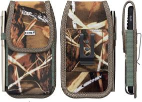 img 3 attached to 📱 BOMEA Belt Case Designed for iPhone 13 Pro, 13, 12 Pro, 12, iPhone 11, XR - Rugged Nylon Phone Pouch with Belt Clip and Loops - Camo iPhone Belt Holder - Compatible with Cases