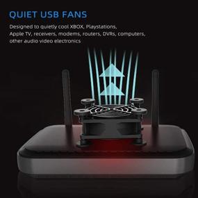 img 3 attached to 🌬️ ANEXT Quiet Dual 80mm Computer Fan Case Fan for Receiver DVR Playstation Xbox Computer Cabinet Cooling USB-A in the ANEXT Series