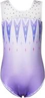 🦄 sparkling unicorn floral unitard: shiny leotards for girls gymnastics and dance логотип