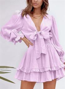 img 3 attached to AlvaQ Womens Spring Sleeve Sundress Women's Clothing and Dresses