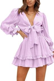 img 4 attached to AlvaQ Womens Spring Sleeve Sundress Women's Clothing and Dresses