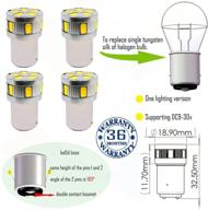 🔋 wiseshine ba15d светодиодная лампа (набор из 4 штук) - высококачественная dc9-30v 11smd 5630 зеленого цвета | гарантия на 3 года логотип