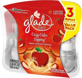 img 3 attached to 🍎 Ароматизатор воздуха Glade PlugIns Refills: Уютный аромат крепкого сидра для дома и ванной комнаты - набор из 3 штук (60 мл)