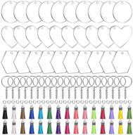 🔑 120 pcs acrylic blanks keychains bulk set for diy vinyl crafting and festival decoration logo