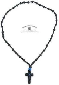 img 1 attached to 📿 Genuine Greek Orthodox Handmade Black Prayer Rope Necklace Cross - Mt Athos Scented with Holy Chrism and Myrrh