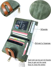 img 3 attached to AOXONEL Women's RFID Small Bifold Leather Wallet: Compact Mini Zipper Coin Purse with ID Card Pocket for Security and Style