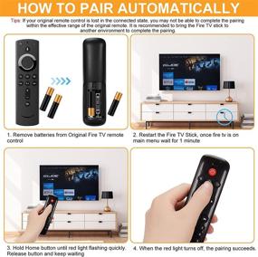 img 2 attached to 🔔 Улучшенный пульт дистанционного управления 2 в 1 для Fire TV Stick и телевизора с функциями питания, громкости и номеров (без голосового управления)