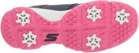 img 1 attached to Skechers Girl's Finesse Spiked Golf Shoe in Navy/Pink - Size 2 M US Big Kid