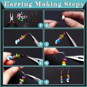 img 1 attached to 💍 780PCS Earring Making Supplies Kits: 60pcs Hypoallergenic Earring Hooks with 100pcs Surgical Steel Earring Backs, 200pcs Jump Rings, and Eye Pins for Jewelry Making - Gun Black and Silver