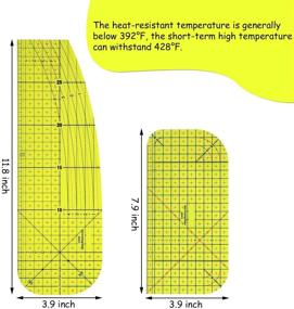 img 1 attached to 🔥 2-Piece Hot Ruler & Hot Hemmer Set with Wool Pressing Mat - 12 x 12 Inch, Heat Resistant Sewing Tools for Electric Iron, Home Ironing Work [2 Styles]