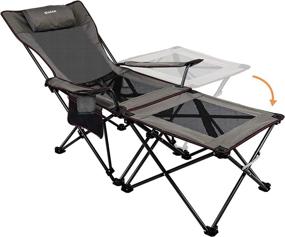 img 4 attached to XGEAR 2 in 1 Folding Camping Chair: Portable Lounge Chair with Detachable Table for Outdoor Activities