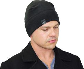 img 3 attached to Temple Tape Tactical Fleece Watch Cap Beanie – Fleece Skull Cap Hat - Unisex