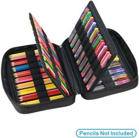 img 2 attached to 🖌️ YOUSHARES 166 Slots Colored Pencil Case & 110 Slots Gel Pen Organizer - Multilayer Holder for Glitter Gel Pens, Refills, Colored Pencils - Ideal for Adults & Artists (Black)