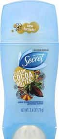 img 1 attached to 🌸 Secret Fresh Invisible Solid Antiperspirant and Deodorant - Classic Cocoa Butter Scent 2.6 Oz - Buy in Bulk and Save with Pack of 4!