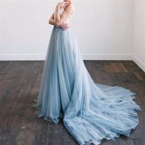 img 2 attached to 💃 Gricharim Women's Long Tulle Wedding Skirt with Train - Prom, Bridal, Bridesmaid Maxi Ball Gown Overskirt