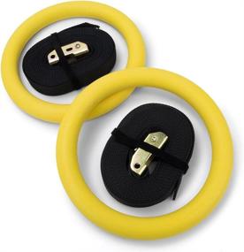 img 2 attached to Polycarbonate Gymnastics Rings with Textured Grip and Adjustable Buckle Straps by Crown Sporting Goods - Ideal for Gymnastics, Strength Training, Core Workouts