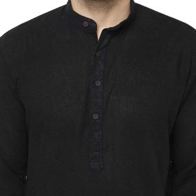 img 2 attached to 👕 Stylish SKAVIJ Tunic Cotton Casual Men's Shirts – Comfortable and Trendy Clothing for Regular Wear