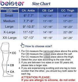 Beister 20-30 mmHg Knee High Compression Socks for Women Men Calf Varicose  Veins