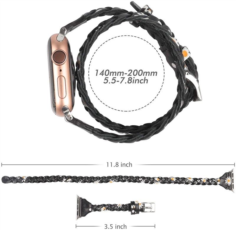  Moolia Braided Leather Strap Compatible with Apple