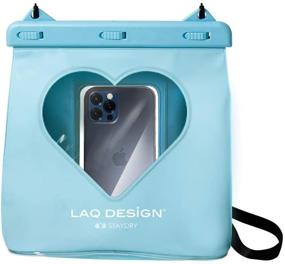 img 4 attached to 💧 LAQ DESIGN STAYDRY Double Sided Waterproof Storage Bag with Adjustable Strap | Dry Bag with Screen Touch Inter Pocket (Heart)