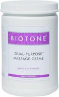 🧴 biotone dual purpose massage cream - half gallon size (68oz): soothes & nourishes your skin logo