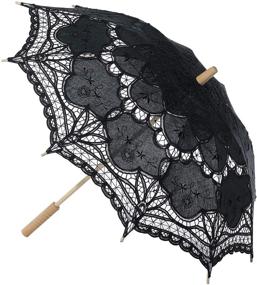 img 1 attached to BABEYOND Umbrella Parasol Vintage Decoration Umbrellas for Stick Umbrellas