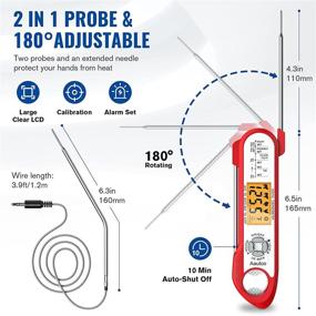 img 2 attached to Thermometer Digital Backlight Calibration Waterproof Kitchen & Dining