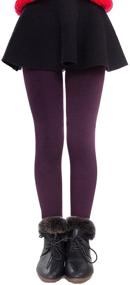 img 2 attached to 🧥 Tengo Winter Fleece Elastic Leggings: Cozy Girls' Clothing for Ultimate Legging Comfort