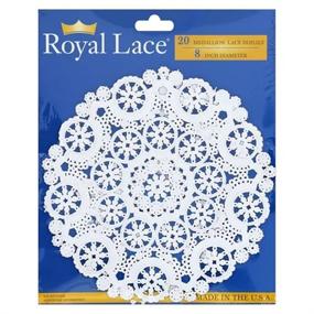 img 2 attached to Regal Elegance: Royal Medallion Lace Round Doilies for Exquisite Table Décor