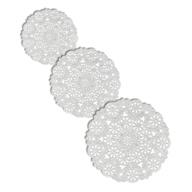 regal elegance: royal medallion lace round doilies for exquisite table décor логотип