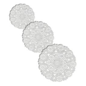 img 3 attached to Regal Elegance: Royal Medallion Lace Round Doilies for Exquisite Table Décor