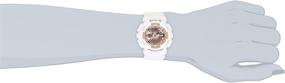 img 3 attached to Часы Casio Women's BA-110-7A1CR Baby-G в розовом золоте с аналогово-цифровым дисплеем: 🌹 Элегантное сочетание стиля и функциональности с белым резиновым ремешком.