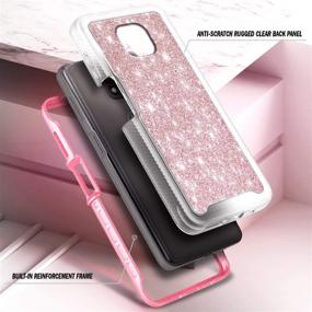 img 2 attached to 📱 NZND Motorola Moto G Power 2021 Case - Full-Body Shockproof, Glitter Rose Gold Design, Built-in Screen Protector, Impact Resist Phone Cover