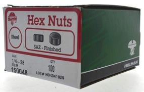 img 1 attached to 🔩 Hillman Group 150048 Finish Hex Nut: 1/4-Inch by 28-Inch, 100-Pack - Superior Quality Fasteners at Affordable Prices