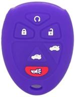 high-quality deep purple silicone cover protector for chevrolet buick 🔮 gmc cadillac saturn 6 button remote key fob - segaden cv4608 logo