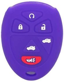 img 3 attached to High-Quality Deep Purple Silicone Cover Protector for CHEVROLET BUICK 🔮 GMC CADILLAC SATURN 6 Button Remote Key Fob - SEGADEN CV4608