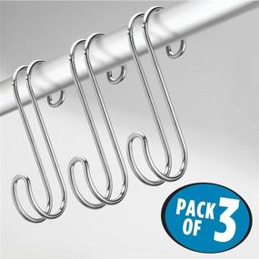 img 1 attached to 🧥 iDesign Classico S Metal Accessory Hook Set for Wardrobes, Handbags, Belts, and Jackets - Closet Rod Organizer