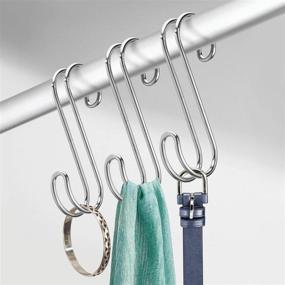 img 2 attached to 🧥 iDesign Classico S Metal Accessory Hook Set for Wardrobes, Handbags, Belts, and Jackets - Closet Rod Organizer