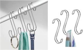 img 4 attached to 🧥 iDesign Classico S Metal Accessory Hook Set for Wardrobes, Handbags, Belts, and Jackets - Closet Rod Organizer