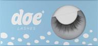 💁 doe lashes: ultra-fine korean silk false eyelashes for everyday wear - reusable, lightweight & natural-looking (1 pack, lowkey glamour) logo