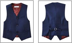 img 3 attached to 👔 SaiLiiny Boys Vest: Adjustable 3-Button Suits Vest for Kids - Classic Black Blue Slim Fit Dresswear