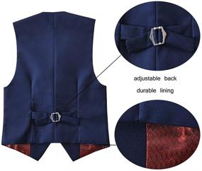 img 1 attached to 👔 SaiLiiny Boys Vest: Adjustable 3-Button Suits Vest for Kids - Classic Black Blue Slim Fit Dresswear